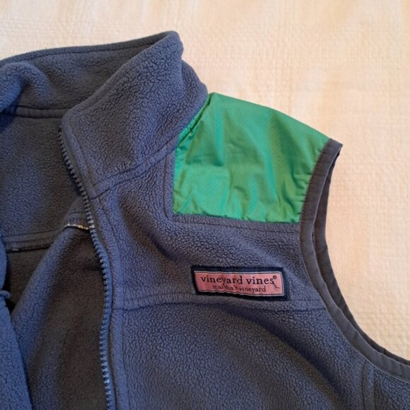 Vineyard Vines boys Large 16-18 light blue fleece vest, well loved, GUC - Picture 2 of 6